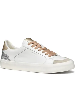 Geox Damen D EMMELENY E Sneaker, White, 38 EU