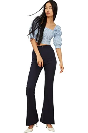 Trendyol Damen Spanish Trousers Pants, Marineblau, 40 EU