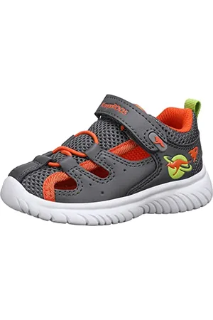 KangaROOS Jungen Unisex Kinder KI-Speedlite EV Sandale, Steel Grey/Flame, 25 EU