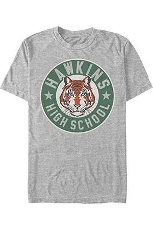 Stranger Things Herren Hawkins High Tiger Emblem Kurzarm-t-shirt T-Shirt, , XXL
