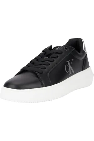 Calvin Klein Jeans CHUNKY CUPSOLE LACEUP LTH Turnschuhe Damen, Schwarz (Black/Silver), 36 EU