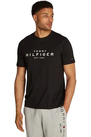 Tommy Hilfiger Herren T-Shirt Kurzarm Big Regular Fit, Schwarz (Black), S