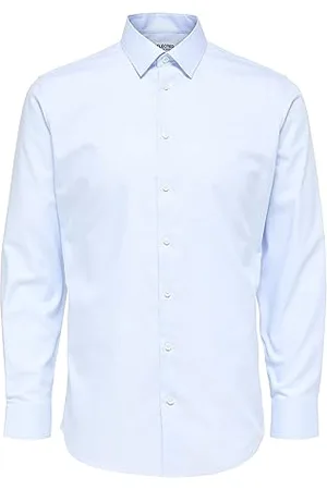SELECTED BLACK Herren SLHSLIMETHAN Shirt LS Classic B NOOS Hemd, , XL