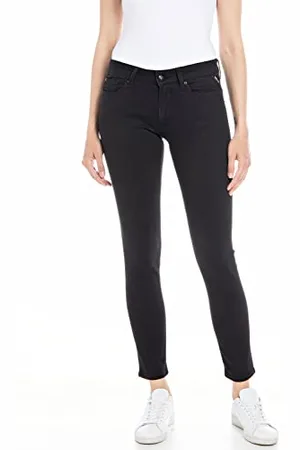 Replay Damen Jeans New Luz Skinny-Fit mit Comfort Stretch, (Schwarz), 24W / 30L