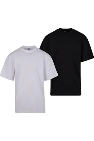 Urban classics Herren T-Shirt Tall Tee 2-Pack, 2er Pack T-Shirt für Männer, Baumwolle, gerippter Rundhals, , 5XL