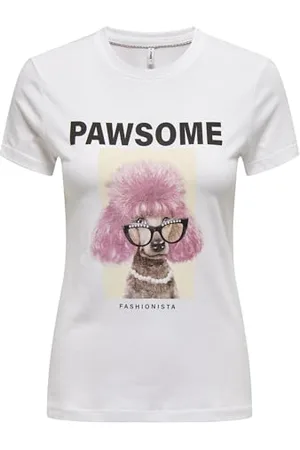 ONLY Damen Onlvibe Life S/S Glasses Top Box JRS T-Shirt, , 36