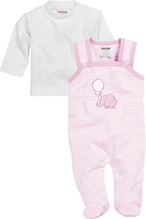 Playshoes Schnizler Unisex Baby Strampler-set Interlock Elefant 813021, , 68