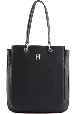 Tommy Hilfiger Damen Tote Bag Tasche TH Emblem Work Tote mit Reißverschluss, , Einheitsgröße