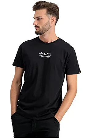 Alpha Industries Alpha Wording T T-Shirt für Herren Black