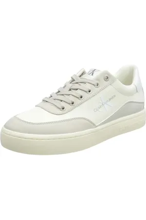 Calvin Klein Jeans Damen Cupsole Sneaker Classic Cupsole Low Lace Lth Ml Schuhe, Beige (Creamy White/Eggshell), 37 EU