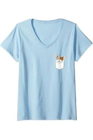 Gremlins Gizmo Pocket Out T-Shirt mit V-Ausschnitt