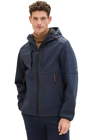 TOM TAILOR Herren Softshell-Jacke mit Kapuze, , XL