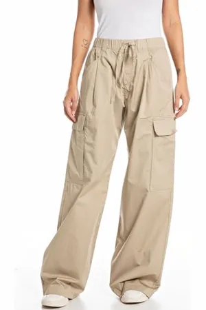 Replay Damen Cargo-Hose aus Baumwolle, (Beige), 29