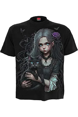 Spiral Nine Lives Männer T-Shirt XL 100% Baumwolle Basics, Biker, Katzen, Rockwear