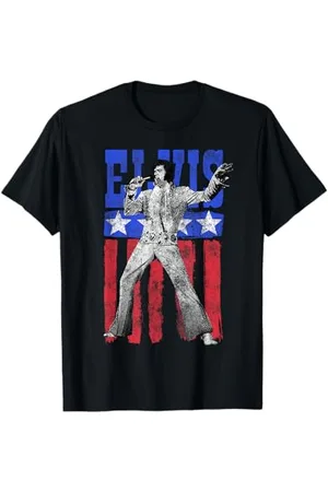 Elvis Presley Amerikanische Flagge T-Shirt