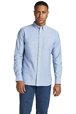 JACK & JONES Herren Jprblubrook Oxford Shirt L/S Noos Hemd, , L EU