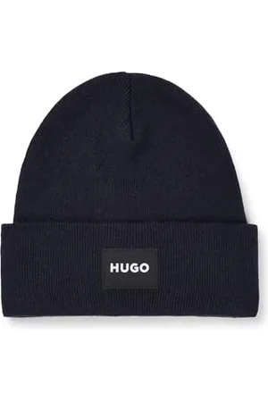 HUGO BOSS Herren Xevon Strickmütze mit Logo-Detail Dunkelblau Stck