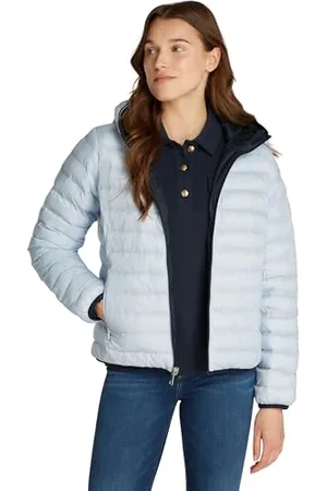 Tommy Hilfiger Damen Steppjacke Padded Wendbar, Blau (Breezy Blue), XXL