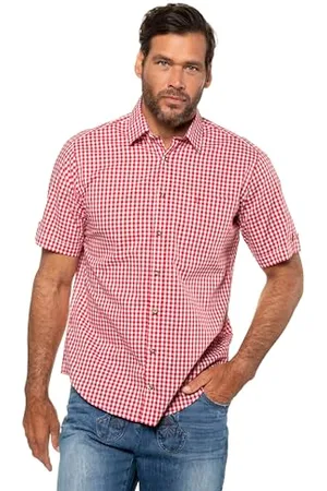 JP 1880 Herren große Größen Übergrößen Menswear L-8XL Hemd, Tracht, Halbarm, Kent Kragen, Modern Fit 4XL 723283530-4XL