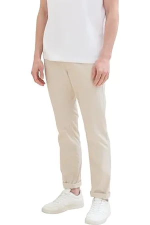 TOM TAILOR Herren Regular Fit Basic Performance Hose, light cashew beige, 32/32