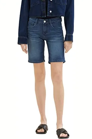 TOM TAILOR Damen Alexa Slim Bermuda Jeans Shorts