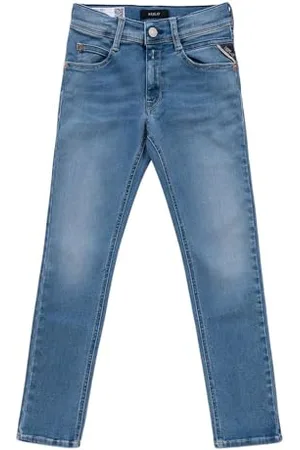 Replay Jungen Jeans Wallys Super Slim-Fit Hyperflex mit Stretch, Blau , 6 Jahre