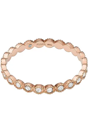 Fossil Damenring Sadie All Stacked Up Edelstahl roségoldfarben, JF04075791