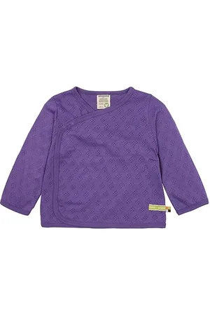 loud + proud Mädchen Wickeljacke Jacquard Strick, GOTS-Zertifiziert Jacke, , 86-92 EU