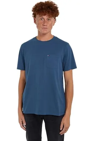 Tommy Hilfiger Herren T-Shirt Kurzarm Pocket Rundhalsausschnitt, , L