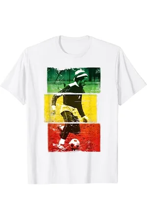 Bob Marley Official Rasta Tricolour Football T-Shirt