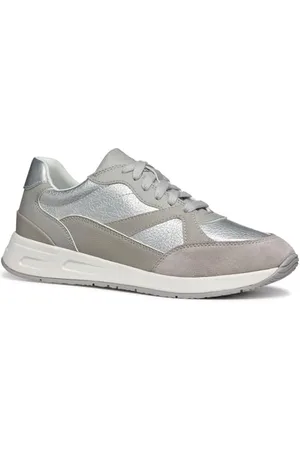 Geox Damen D BULMYA A Sneaker, Silver, 35 EU