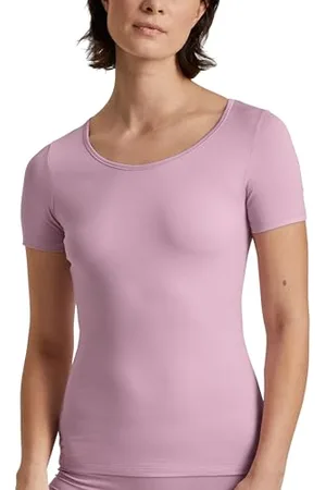 Calida Natural Comfort T-Shirt Damen, Rundhalsausschnitt, aus hochwertiger Baumwolle, mit natürlichem Glanz und glattem Griff
