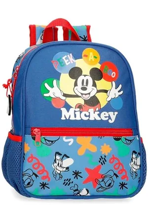 Disney Micky Peek a Boo, Schulrucksack, aus Polyester, Verschiedene Taschen und Fächer, breite Träger, ergonomisch und gepolstert., , Vorschulrucksack