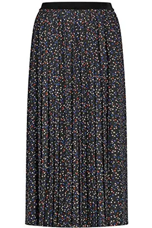 Gerry Weber Womens Rock Gewebe lang Skirt, Schwarz/Kobalt/Kürbis Druck, Small