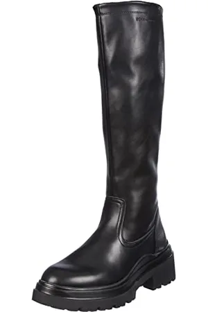 TOM TAILOR Damen 4295209 Kniehohe Stiefel, Black, 38 EU