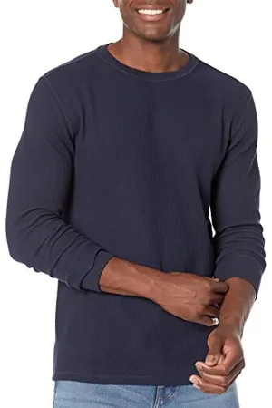 Amazon Herren Langärmeliges Waffel-Shirt, Schmale Passform, , L