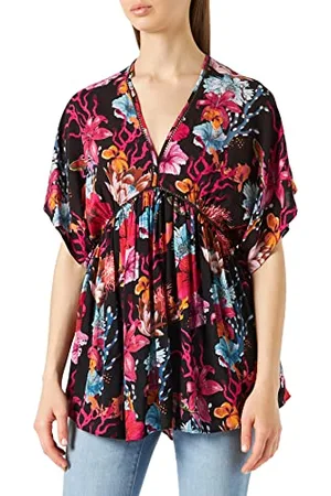 Desigual Womens Vest_Angelina Überwurf für Schwimmbekleidung, Black, S
