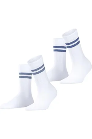 ESPRIT Damen Socken Tennis Stripe Multipack W So Baumwolle gemustert 2 Paar, , 39-42