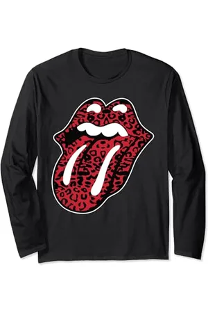 The Rolling Stones Offizielle Rolling Stones Leopardenzunge Langarmshirt