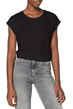 Noisy May Damen Nmmathilde S/S Løs lang top Noos T Shirt, Schwarz, S EU