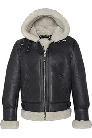 Schott NYC Herren Lc1259h Lederjacke, Schwarz/Off White, Small