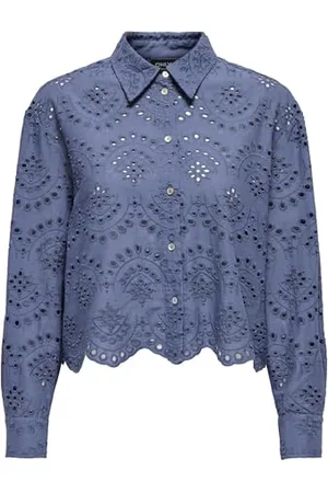 ONLY Damen Onlvalais L/S Shirt WVN Noos Langarmshirt Mit Überschnittenen Schultern, , Small