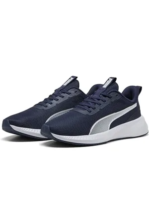 PUMA Unisex Flyer LITE 3 Straßen-Laufschuh, Navy White, 37.5 EU