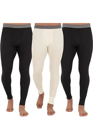 Fruit Of The Loom Herren Recycled Premium Waffle Thermal Underwear Long Johns Bottom (1, 2, 3, and 4 Packs) Pyjamaunterteil, , Mittel (3er