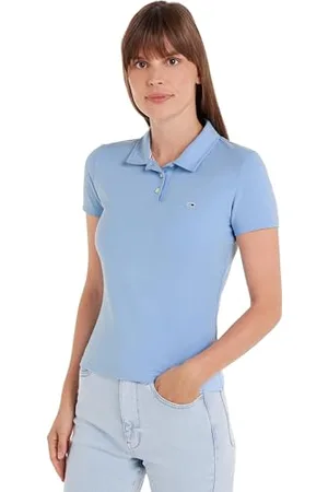 Tommy Hilfiger Damen Poloshirt Kurzarm Tjw Slim Essential Polo Ss Slim Fit, , L
