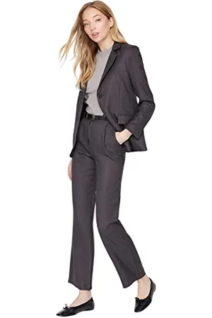 Trendyol Damen Herren Hoher Bund Wide Leg Hose Pants, Grau, 42 EU