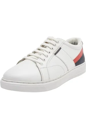 Dreimaster Maritim Herren Sneakers aus Leder, Weiss, 40 EU