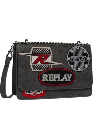 Replay Damen Schultertasche aus Kunstleder, Schwarz (Washed Black 0097), Onesize
