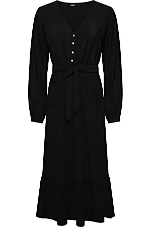 ONLY Damen Onlnova Life VIS Amy Long Dress SOLID Kleid 15241891 , ,S
