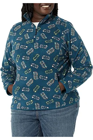 Amazon Disney | Marvel | Star Wars | Princess Damen Polar-Fleece-Mockjacken mit Viertelreißverschluss, , M